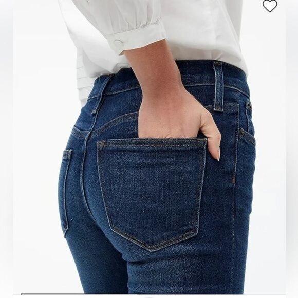 J. Crew Womens Toothpick Fit Dark Wash Jeans Size 31 Stretch Denim Cotton Blend - Picture 13 of 16